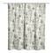 Pinecones & Greenery on White Shower Curtain